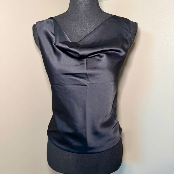 Abercrombie & Fitch Tops - Abercrombie & Fitch Womens Black Satin Cowl Neck Cami Top Adjustable Straps S